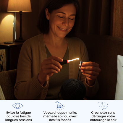 Kit LumiCrochet - Voyez vos mailles clairement, même le soir ou sur fils foncés