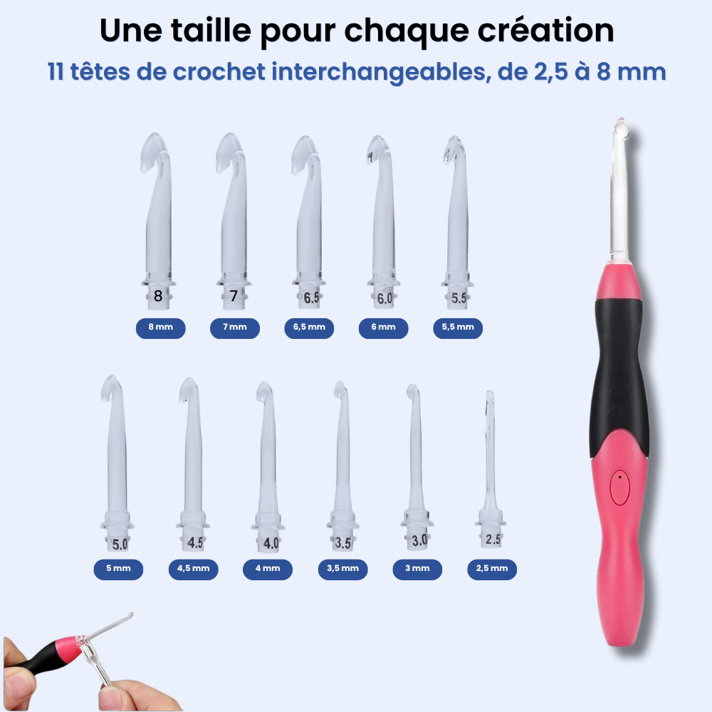 Kit LumiCrochet - Voyez vos mailles clairement, même le soir ou sur fils foncés