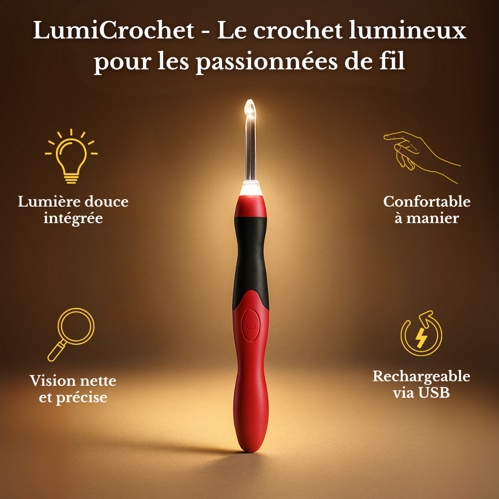 Kit LumiCrochet - Voyez vos mailles clairement, même le soir ou sur fils foncés
