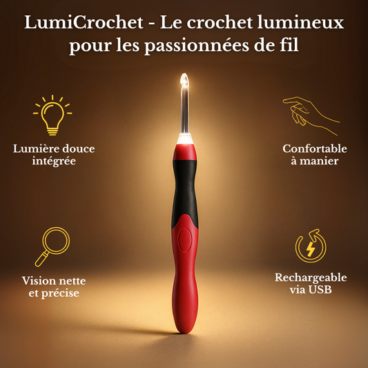 Kit LumiCrochet - Voyez vos mailles clairement, même le soir ou sur fils foncés