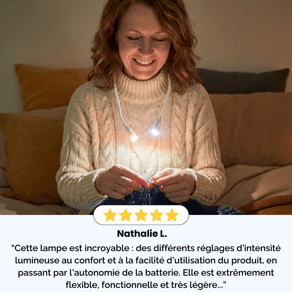 LumiCrealis - La lampe de cou qui éclaire vos créations et soulage vos yeux