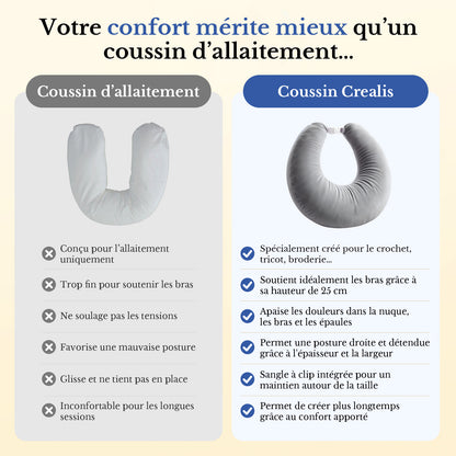 Coussin Ergonomique Crealis - L'allié confort de vos moments créatifs