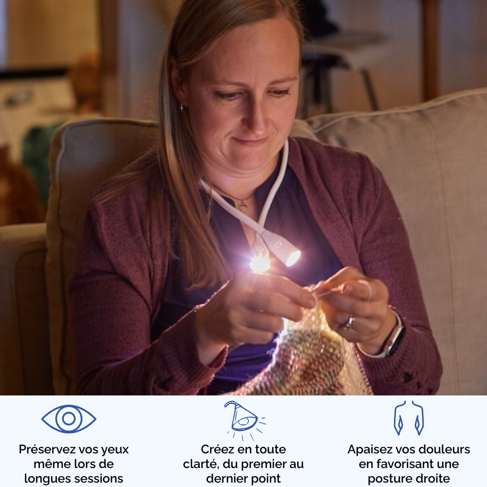 LumiCrealis - La lampe de cou qui éclaire vos créations et soulage vos yeux