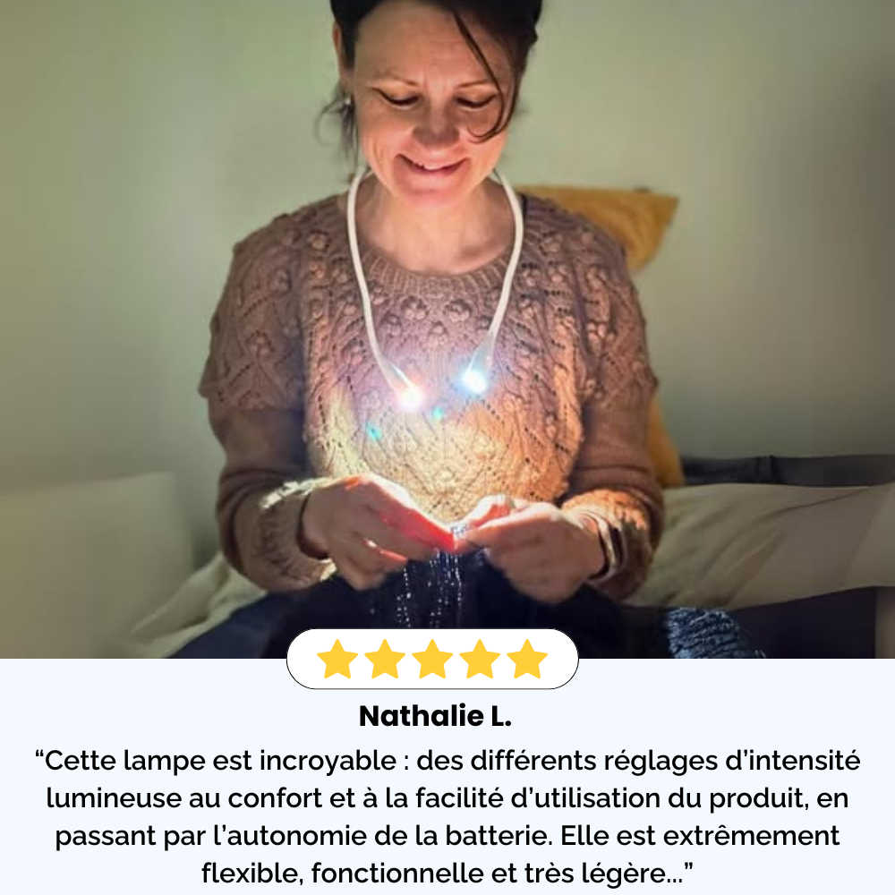 LumiCrealis - La lampe de cou qui éclaire vos créations et soulage vos yeux