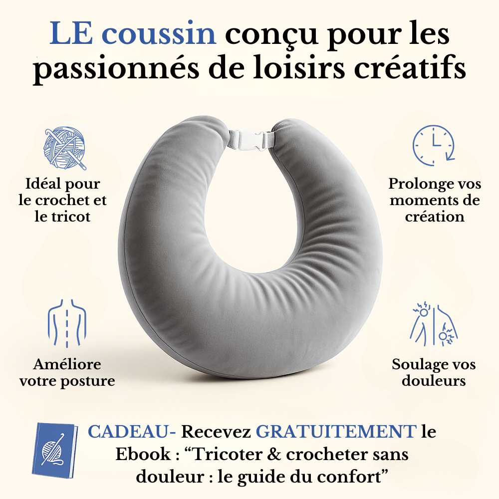Coussin Ergonomique Crealis - L'allié confort de vos moments créatifs